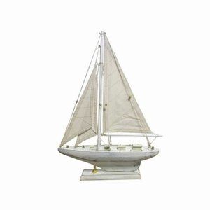 Washed Pacific Sailer Model Sailboat Decoration